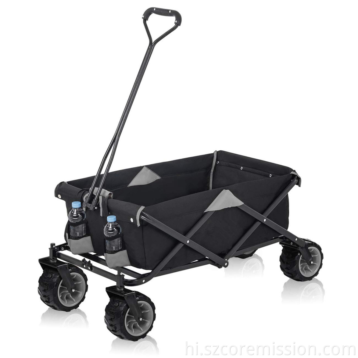 4 Wheels Portable Garden Trolley Folding Wagon Cart